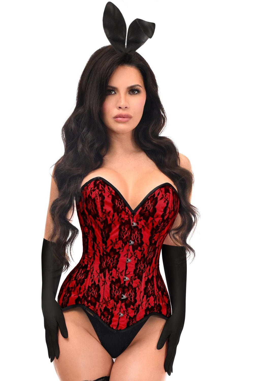 Daisy Corsets Top Drawer 4 PC Premium Red Bunny Corset Costume - Daisy Corsets - Flyclothing LLC