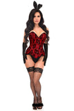 Daisy Corsets Top Drawer 4 PC Premium Red Bunny Corset Costume - Daisy Corsets - Flyclothing LLC