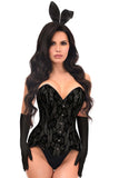 Daisy Corsets Top Drawer 4 PC Premium Black Bunny Corset Costume - Daisy Corsets - Flyclothing LLC