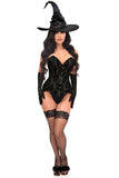 Daisy Corsets Top Drawer 3 PC Premium Black Witch Corset Costume - Daisy Corsets - Flyclothing LLC