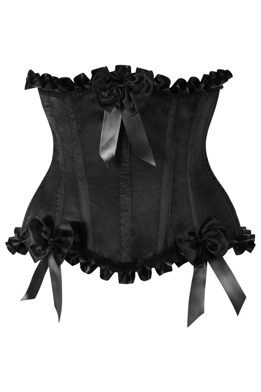 Daisy Corsets Top Drawer Black Steel Boned Burlesque Underbust Corset Waist Cincher - Daisy Corsets - Flyclothing LLC