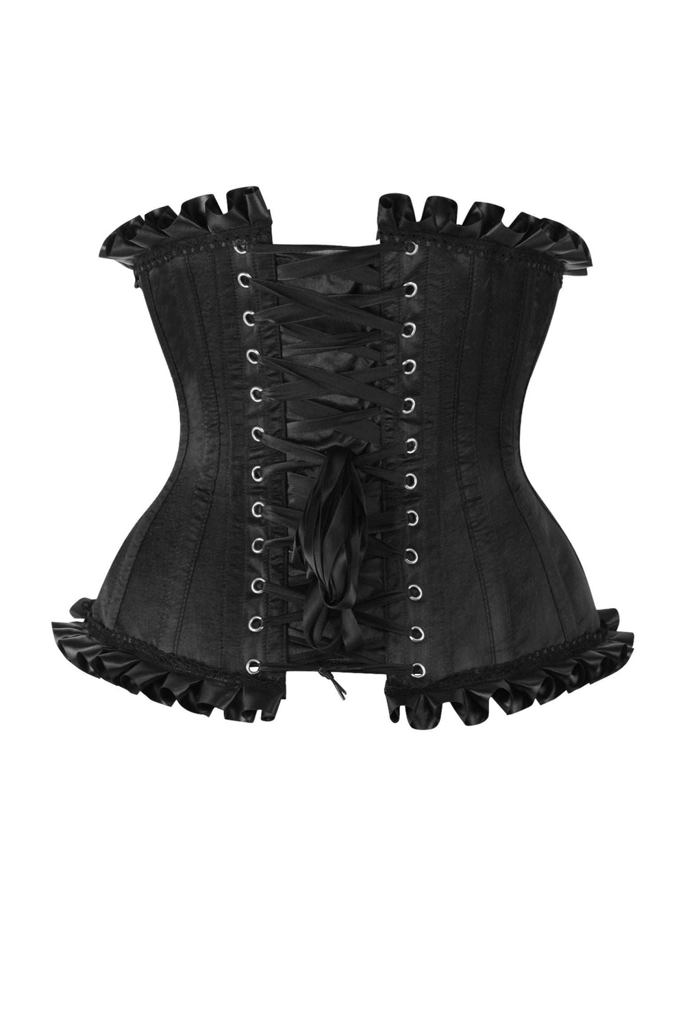 Daisy Corsets Top Drawer Black Steel Boned Burlesque Underbust Corset Waist Cincher - Daisy Corsets - Flyclothing LLC