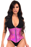 Daisy Corsets Top Drawer Fuchsia Holo Double Steel Boned Underbust Waist Cincher Corset - Daisy Corsets - Flyclothing LLC