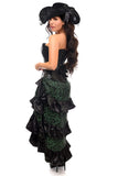 Daisy Corsets Top Drawer 4 PC Green/Black Premium Pirate Corset Costume - Daisy Corsets - Flyclothing LLC