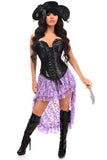 Daisy Corsets Top Drawer 4 PC Purple Lace Premium Pirate Corset Costume - Daisy Corsets - Flyclothing LLC