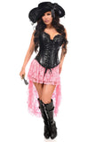 Daisy Corsets Top Drawer 4 PC Pink Lace Premium Pirate Corset Costume - Daisy Corsets - Flyclothing LLC