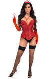 Daisy Corsets Top Drawer 4 PC Premium Sequin Nurse Corset Costume - Daisy Corsets - Flyclothing LLC