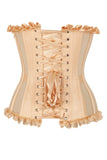 Daisy Corsets Top Drawer Steel Boned Nude Mesh Underwire Bustier Corset - Daisy Corsets - Flyclothing LLC