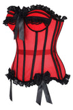 Daisy Corsets Top Drawer Steel Boned Red/Black Mesh Underwire Bustier Corset - Daisy Corsets - Flyclothing LLC