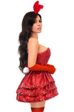 Daisy Corsets Top Drawer 5 PC Red Sequin Bunny Corset Costume - Daisy Corsets - Flyclothing LLC
