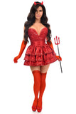 Daisy Corsets Top Drawer 5 PC Red Sequin Devil Corset Costume - Daisy Corsets - Flyclothing LLC