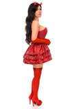Daisy Corsets Top Drawer 5 PC Red Sequin Devil Corset Costume - Daisy Corsets - Flyclothing LLC