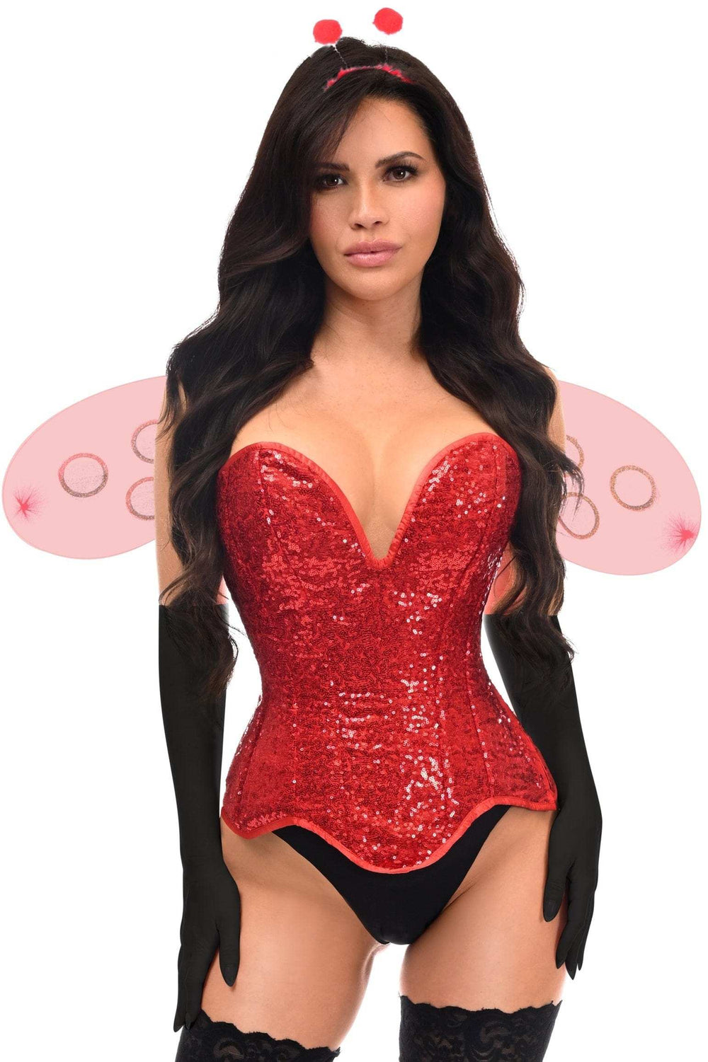 Daisy Corsets Top Drawer 4 PC Sequin Ladybug Corset Costume - Daisy Corsets - Flyclothing LLC
