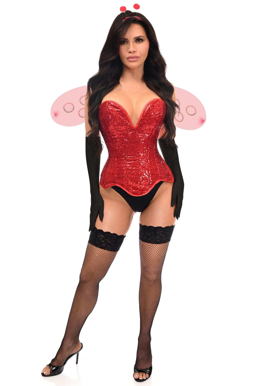 Daisy Corsets Top Drawer 4 PC Sequin Ladybug Corset Costume - Daisy Corsets - Flyclothing LLC