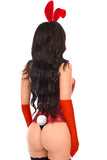Daisy Corsets Top Drawer 4 PC Red Sequin Bunny Corset Costume - Daisy Corsets - Flyclothing LLC