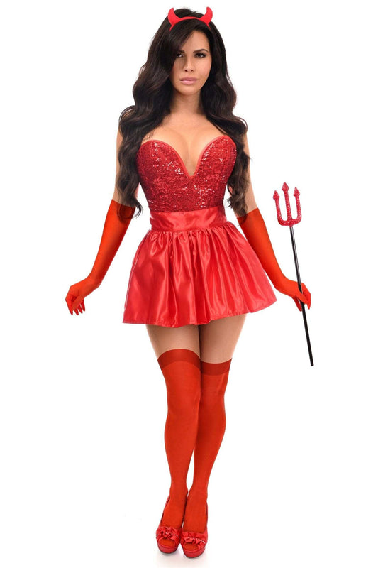 Daisy Corsets Top Drawer 5 PC Premium Devil Corset Costume - Daisy Corsets - Flyclothing LLC