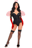 Daisy Corsets Top Drawer 4 PC Sassy Ladybug Corset Costume - Daisy Corsets - Flyclothing LLC