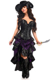 Daisy Corsets Top Drawer 4 PC Purple/Black Premium Pirate Corset Costume - Daisy Corsets - Flyclothing LLC