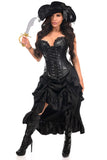 Daisy Corsets Top Drawer 4 PC Black Premium Pirate Corset Costume - Daisy Corsets - Flyclothing LLC