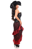 Daisy Corsets Top Drawer 4 PC Black/Red Premium Pirate Corset Costume - Daisy Corsets - Flyclothing LLC