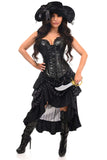 Daisy Corsets Top Drawer Black/Grey Striped Premium Corset Costume - Daisy Corsets - Flyclothing LLC