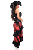 Daisy Corsets Top Drawer Black/Red Striped Premium Corset Costume - Daisy Corsets - Flyclothing LLC