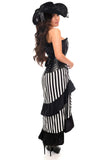 Daisy Corsets Top Drawer Black/White Striped Premium Corset Costume - Daisy Corsets - Flyclothing LLC