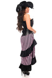 Daisy Corsets Top Drawer Black/Pink Striped Premium Corset Costume - Daisy Corsets - Flyclothing LLC