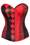 Daisy Corsets Top Drawer Black/Red Print Steel Boned Corset - Daisy Corsets - Flyclothing LLC