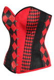 Daisy Corsets Top Drawer Black/Red Print Steel Boned Corset - Daisy Corsets - Flyclothing LLC
