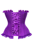 Daisy Corsets Top Drawer Purple Satin Steel Boned Burlesque Corset - Daisy Corsets - Flyclothing LLC