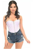 Daisy Corsets Top Drawer White Satin Steel Boned Corset - Daisy Corsets - Flyclothing LLC