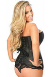Daisy Corsets Top Drawer Black Brocade Steel Boned Corset - Daisy Corsets - Flyclothing LLC