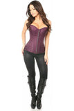 Daisy Corsets Top Drawer Plum Brocade Steel Boned Corset - Daisy Corsets - Flyclothing LLC