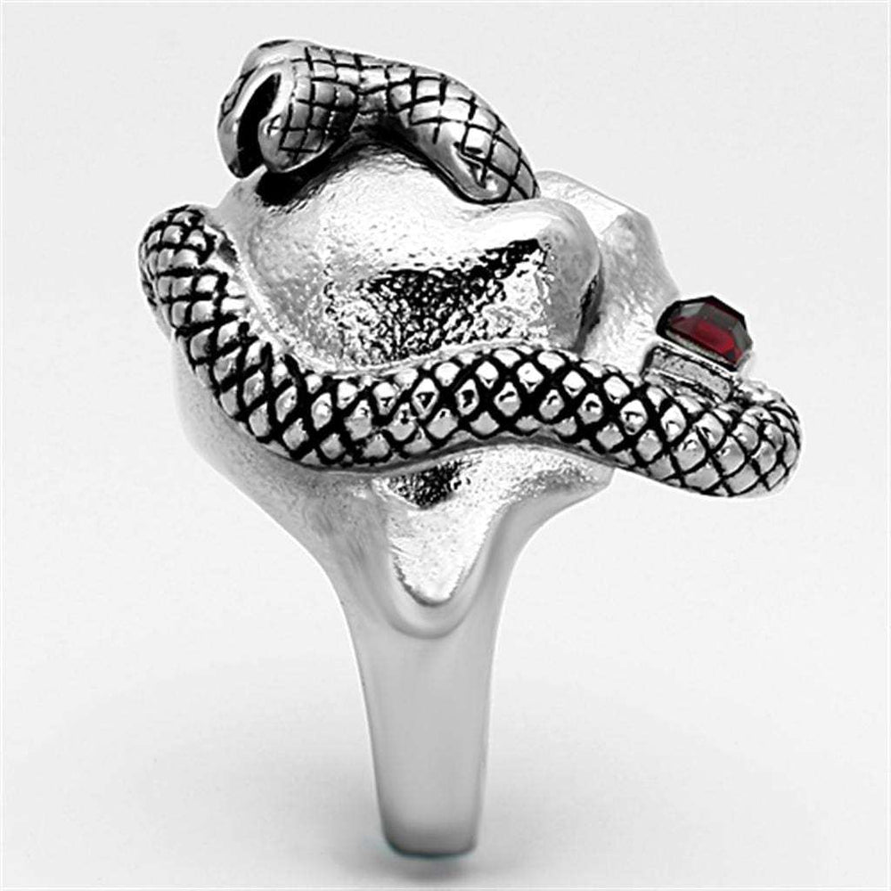 TK1038 - High polished (no plating) Stainless Steel Ring with Top Grade Crystal in Multi Color - Alamode - Flyclothing LLC