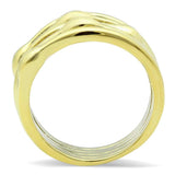 TK106G - IP Gold(Ion Plating) Stainless Steel Ring with No Stone - Alamode - Flyclothing LLC