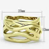 TK1107 - IP Gold(Ion Plating) Stainless Steel Ring with No Stone - Alamode - Flyclothing LLC