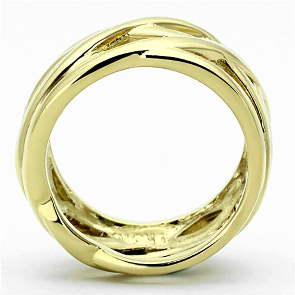 TK1107 - IP Gold(Ion Plating) Stainless Steel Ring with No Stone - Alamode - Flyclothing LLC