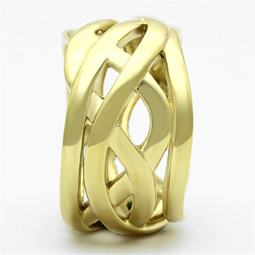 TK1107 - IP Gold(Ion Plating) Stainless Steel Ring with No Stone - Alamode - Flyclothing LLC