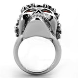 TK1117 - High polished (no plating) Stainless Steel Ring with Top Grade Crystal in Siam - Alamode - Flyclothing LLC