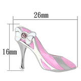 TK1129 - High polished (no plating) Stainless Steel Earrings with Top Grade Crystal in Rose - Alamode - Flyclothing LLC