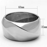 TK1153 - High polished (no plating) Stainless Steel Bangle with No Stone - Alamode - Flyclothing LLC