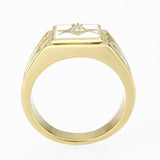 TK1159W - IP Gold(Ion Plating) Stainless Steel Ring with Top Grade Crystal in Clear - Alamode - Flyclothing LLC