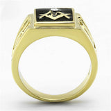 TK1159 - IP Gold(Ion Plating) Stainless Steel Ring with Top Grade Crystal in Clear - Alamode - Flyclothing LLC