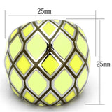 TK1173 - High polished (no plating) Stainless Steel Ring with Epoxy in Multi Color - Alamode - Flyclothing LLC