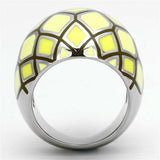 TK1173 - High polished (no plating) Stainless Steel Ring with Epoxy in Multi Color - Alamode - Flyclothing LLC