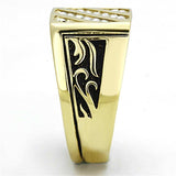 TK1189 - IP Gold(Ion Plating) Stainless Steel Ring with Top Grade Crystal in Clear - Alamode - Flyclothing LLC