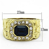 TK1192 - IP Gold(Ion Plating) Stainless Steel Ring with Top Grade Crystal in Montana - Alamode - Flyclothing LLC
