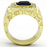 TK1192 - IP Gold(Ion Plating) Stainless Steel Ring with Top Grade Crystal in Montana - Alamode - Flyclothing LLC