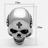 TK1202 - High polished (no plating) Stainless Steel Ring with Epoxy in Jet - Alamode - Flyclothing LLC